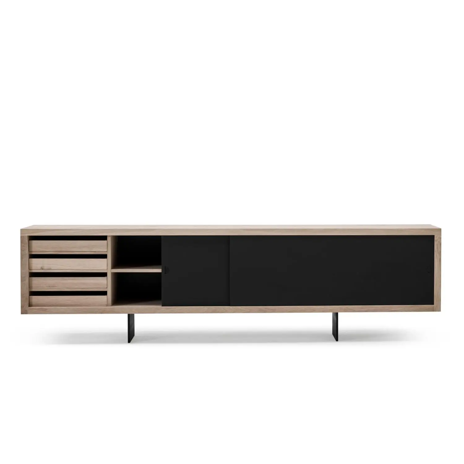 DK3 Grand Sideboard - Wildeiche - Laminat Schwarz